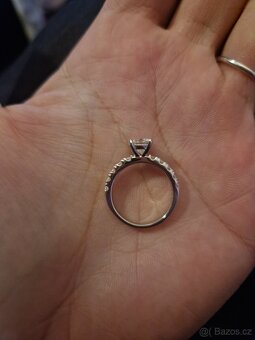 Zásnubní prsten s moissanitem vel 49 - 6