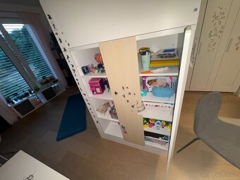 IKEA SMÅSTAD Dětská patrová postel bílá s psacím stolem - 6