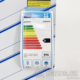 Nerezová lednice - 590 litrů - s 1 dveřmi - 6
