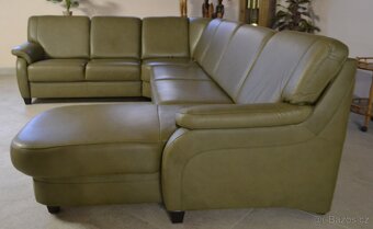 Kožená, rohová sedací souprava do tvaru "U". - 6