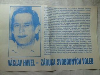 Vzácné Sběratelské Plakáty - Občanské Fórum - VÁCLAV HAVEL - 6