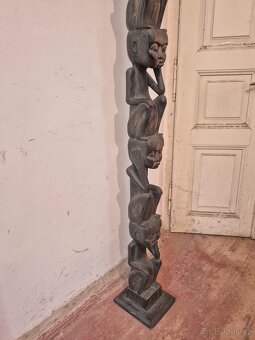 Vysoká africká socha výjimečný dekorativní kus - 6