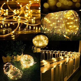 Solární řetěz Led 30m teplá bílá - 6
