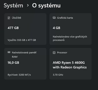 Herní PC - Ryzen 5, GTX 1650, 16GB RAM, SSD, Win 11 - 6