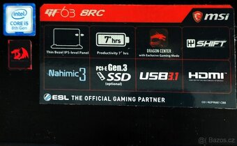 Herní notebook MSI GF63 Thin,Intel Core i5-8300H,NVIDIA - 6