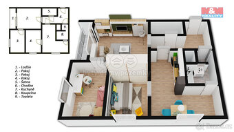 Prodej bytu 3+1, 69 m², Humpolec, ul. Na Rybníčku - 6
