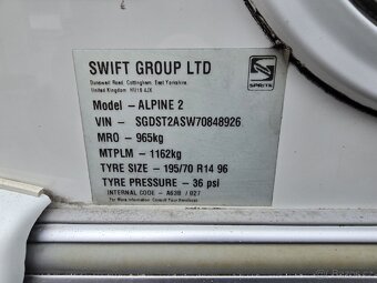 Karavan Swift Alpine r.v.2010 Pro 2-3 osoby Pojezd - 6