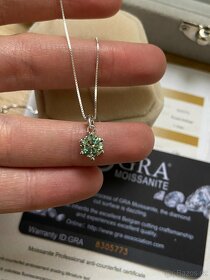 zlatý stříbrný náhrdelník moissanit diamant diamantový - 6