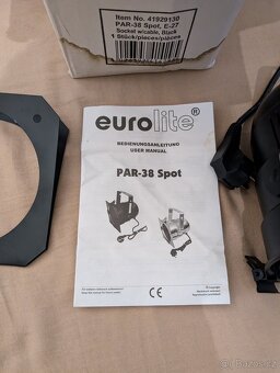 Reflektor Eurolite PAR 38, černý nový - 6