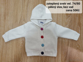 detske oblečení - mikiny vel 74-80 / 6-12M - 6
