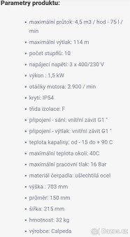 Čerpadlo odstředivé Calpeda - 6
