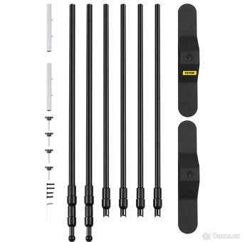 Nastavitelný hliníkový stojan na banner, pozadí 300 × 240 cm - 6