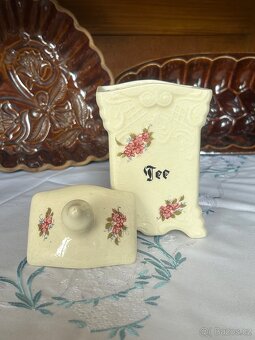 Stará keramická dóza na čaj - 6