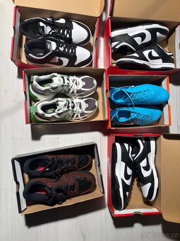 Set 6 párů bot NIKE (Panda Dunk, AF1, P-6000) - NOVÉ - 6