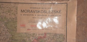 Stará mapa Moravy z roku cca 1930 - 6