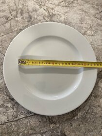 Bílé mělké talíře Suisse,pruměr 28,5cm,12ks - 6