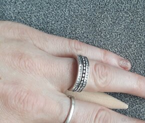 Nový dámský stříbrný prsten prstýnek 925 široký i jako dárek - 6