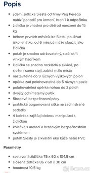 Jídelní židlička Peg perego Siesta - 6