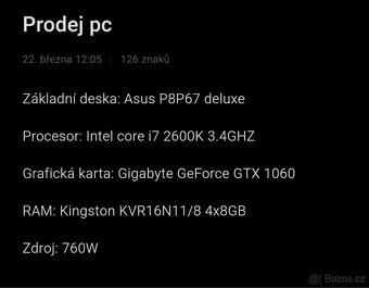 Prodám PC sestavu bez OS - 6