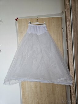 Dámská bílá spodnička s obručí, sukně pod šaty S - 6