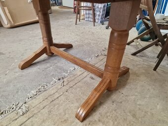 Stul Jidelni Dub Rustikál Rozkládací 100x160 výška 78/202 cm - 6