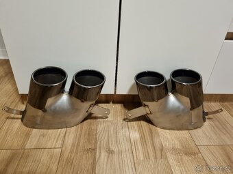 AUDI S7 S6 nerezove dvojite duplex koncovky vyfuku - 6