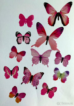 Dekorace Barevné motýlky - 6