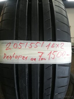 Prodám 2ks pneu 205 /55 /16 - 6