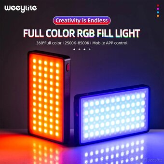 Viltrox Weeylite RB9 přenosné, BT, baterie,plnobarevné LED - 6