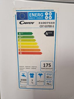 Malá pračka CANDY CST G370D-S na 7kg - 6