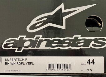 boty ALPINESTARS SUPERTECH R BK WH RDFL YEFL vel.44 - 6