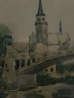Nymburk-pohled na kostel od řeky,siig.V.HANUŠ - 6