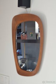 Dánské zrcadlo Teak Mid century - 6