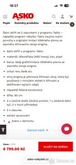 2 šatní skříně a psací stůl - 6