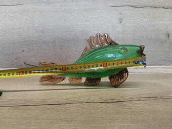 Foukaná skleněná ryba 26cm - Škrdlovice - 6