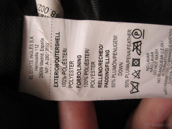 Kvalitní péřový kabát z Itálie, vel. M/38, černý - 6