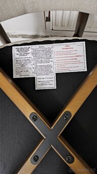 Elegantní jídelní židle COLAMY 4ks z masivu vintage styl - 6