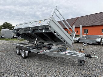 Přívěsný vozík 300x185cm,hydraulicky sklopný 3-strany,3500kg - 6