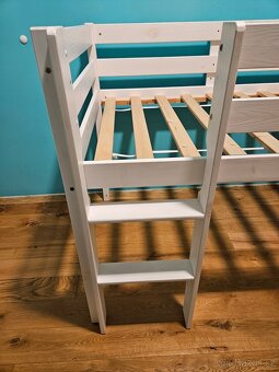 Patrová postel Keni – bílý lak, masiv - 6