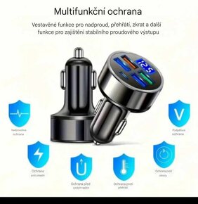 NOVÉ   Nabíječka do auta + držák na mobil magnetický - 6