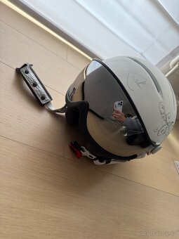 BILA HELMA KASK vel. 56 Swarovski kaminky - 6