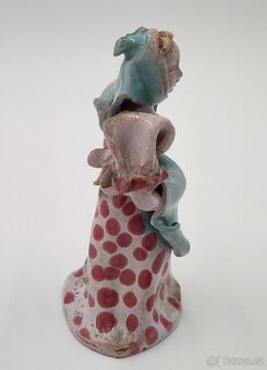 Krásná stará hliněná glazurovaná dekorační soška 12cm - 6