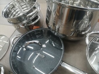 Nádobí nerez designove hrnce sada 11dilu indukce atd - 6