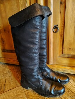 Kožené boty mušketýrky LARP 39/41 - 6