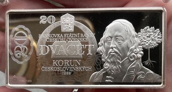 Luxusní stříbrná Československá 20-ti koruna - 6
