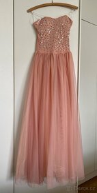 Krásné tylové růžové šaty - 6