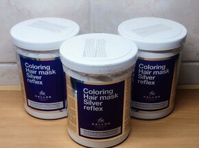 Stříbrné  MASKY NA VLASY. VÝHODNÉ BALENÍ: 1000 ml  - 6
