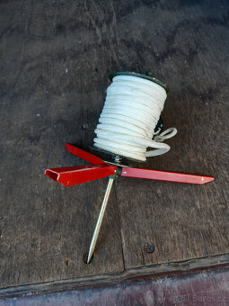 Ocelová lanka s kladkou k napnutí antény - 6