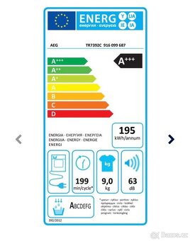 Sušička prádla AEG 7000 SensiDry TR7392C - 6