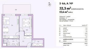 Prodej 2+kk, plocha 67,9 m2, Balkón, 8. NP, Praha 4 - 6
